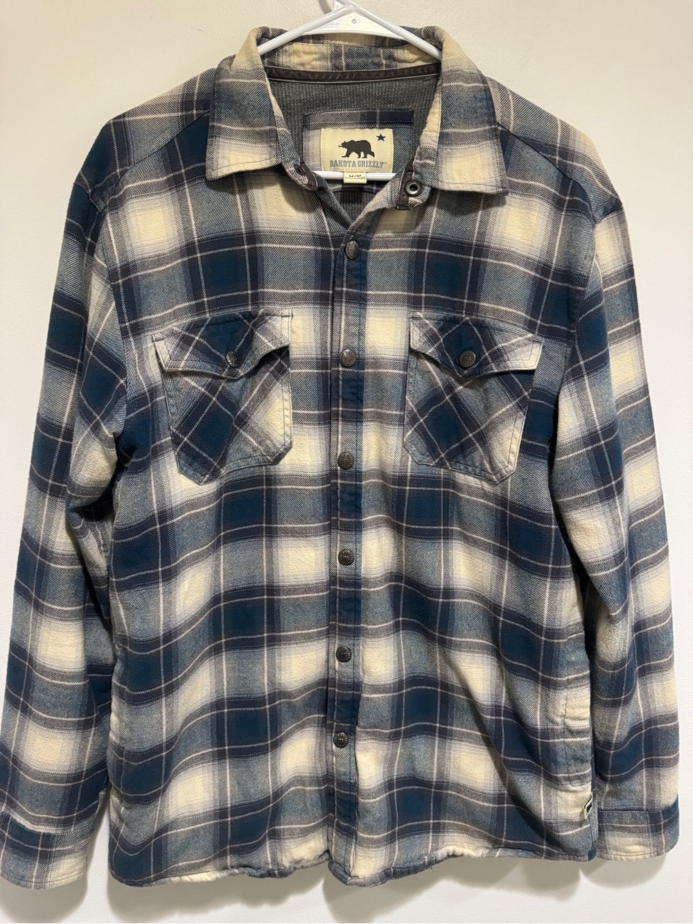 Dakota Grizzly Men's Blue Plaid Button-Down Shirt Jacket